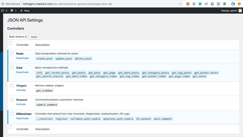 json setting